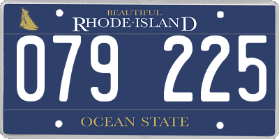 RI license plate 079225