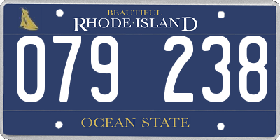 RI license plate 079238