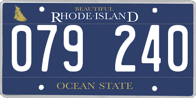 RI license plate 079240