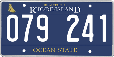 RI license plate 079241