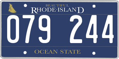 RI license plate 079244