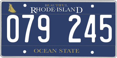 RI license plate 079245