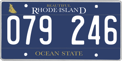 RI license plate 079246