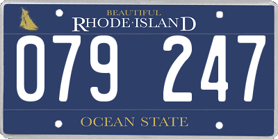 RI license plate 079247