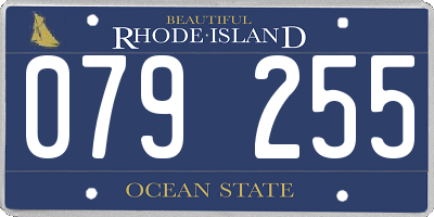 RI license plate 079255