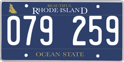 RI license plate 079259