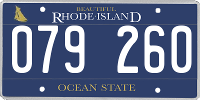 RI license plate 079260