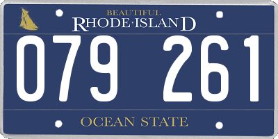 RI license plate 079261