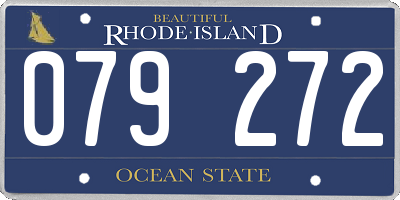 RI license plate 079272