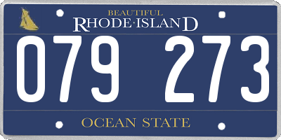 RI license plate 079273