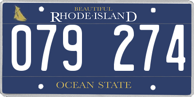 RI license plate 079274