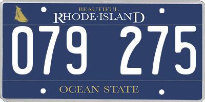 RI license plate 079275