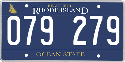 RI license plate 079279