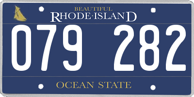 RI license plate 079282
