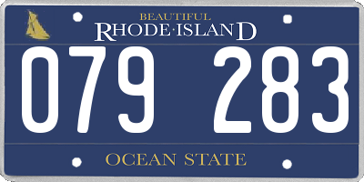 RI license plate 079283