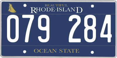 RI license plate 079284