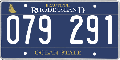 RI license plate 079291