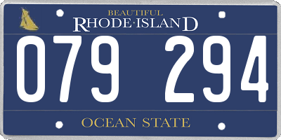 RI license plate 079294