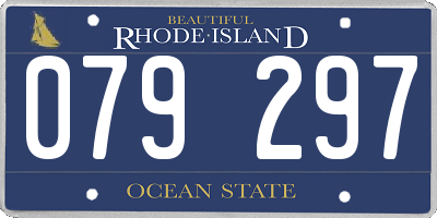 RI license plate 079297