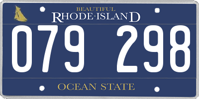 RI license plate 079298