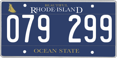RI license plate 079299