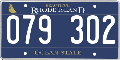 RI license plate 079302