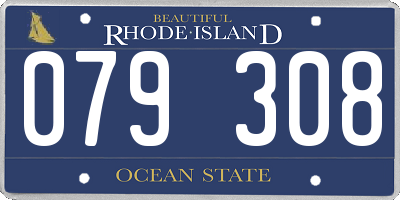 RI license plate 079308
