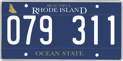 RI license plate 079311