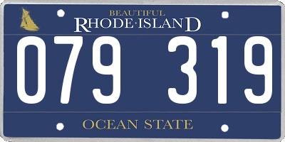 RI license plate 079319