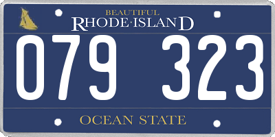RI license plate 079323