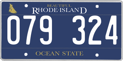 RI license plate 079324