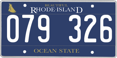 RI license plate 079326