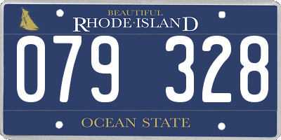 RI license plate 079328