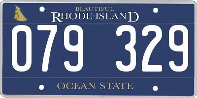 RI license plate 079329