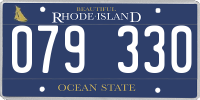 RI license plate 079330