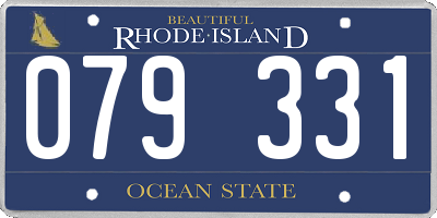 RI license plate 079331