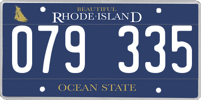 RI license plate 079335