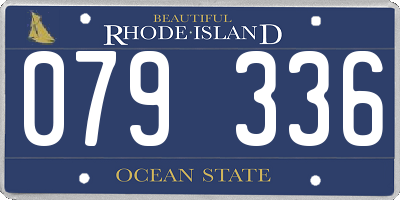 RI license plate 079336