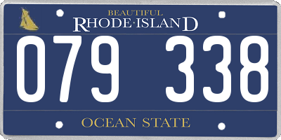 RI license plate 079338