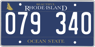 RI license plate 079340