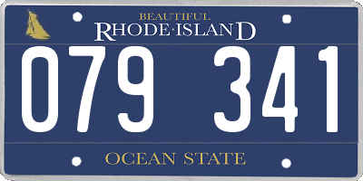 RI license plate 079341