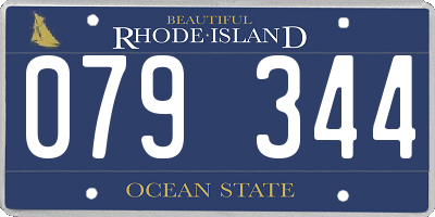 RI license plate 079344