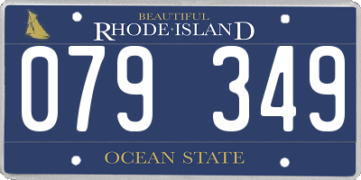 RI license plate 079349