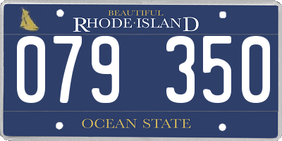 RI license plate 079350