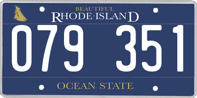 RI license plate 079351