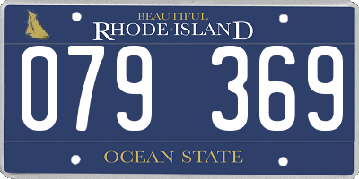 RI license plate 079369
