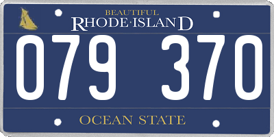 RI license plate 079370