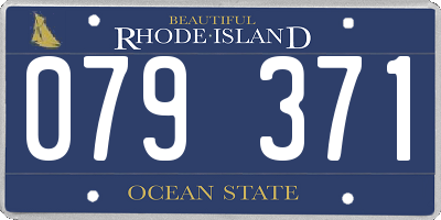 RI license plate 079371