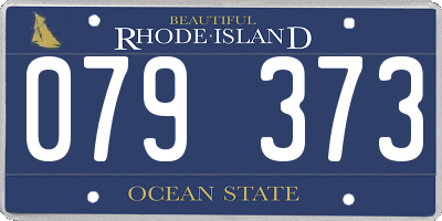 RI license plate 079373