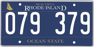 RI license plate 079379